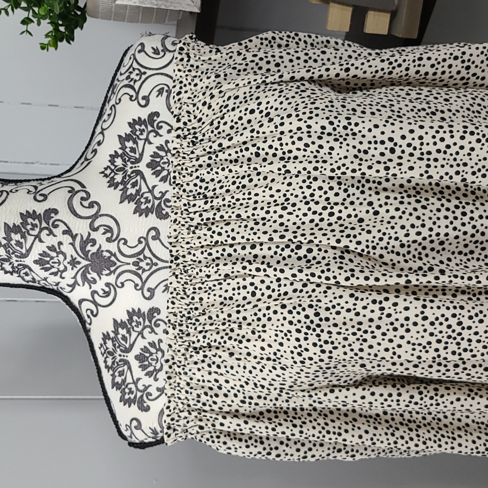 Sanctuary Cream & Black Spotted Off-The-Shoulder Top - Picture 7 of 11